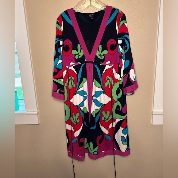 Nicole Miller Women’s Modern Retro MIDI Dress Size 16 Groovy! - Picture 1 of 4